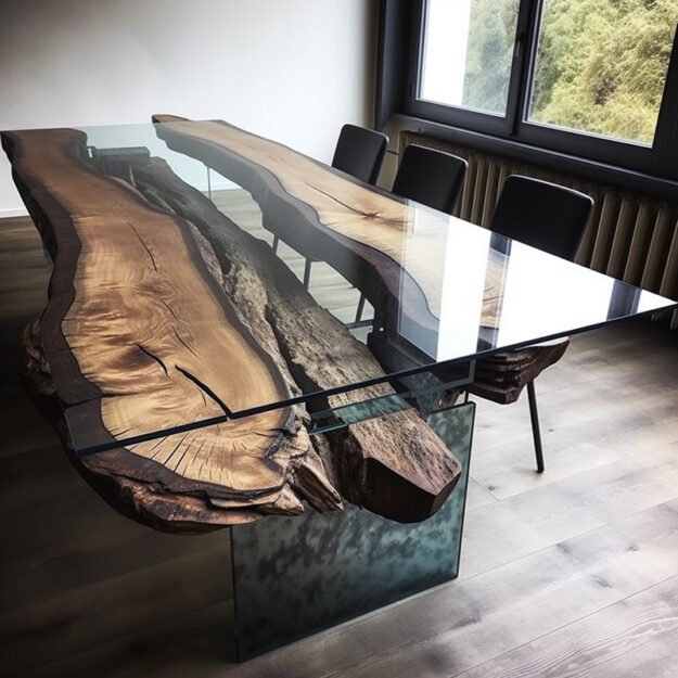 Elegant Glass River Table: A Stunning Centerpiece for Your Home