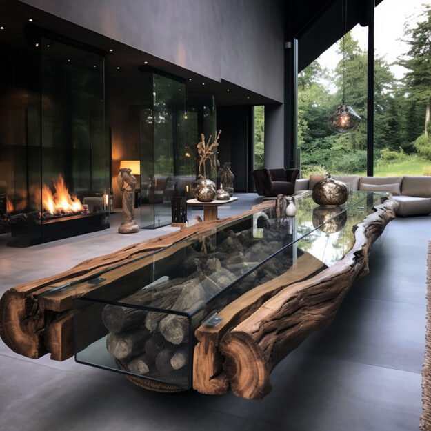 Stunning Glass River Table: Elevate Your Living Space