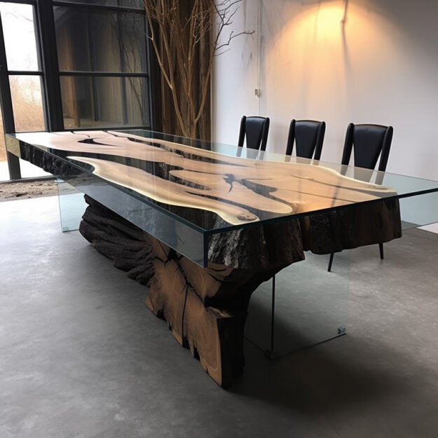 Exquisite Glass River Table for Timeless Elegance
