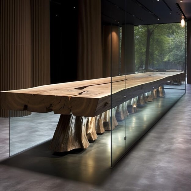 Elegant Glass River Table: A Stunning Centerpiece for Your Home
