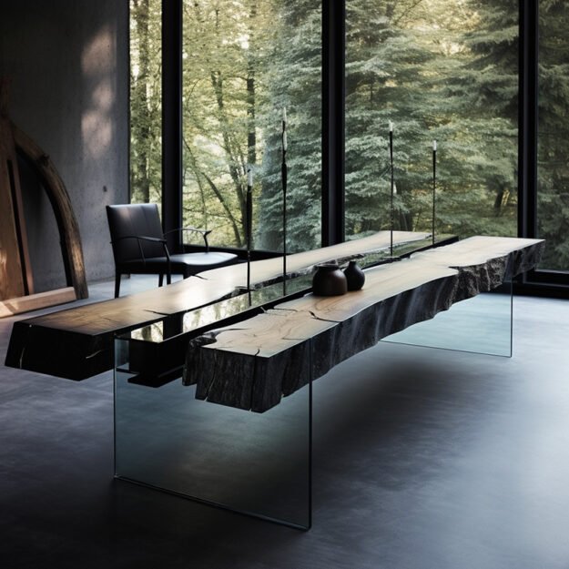 Exquisite Glass River Table for Modern Elegance