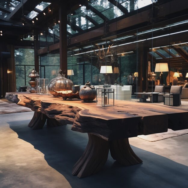 Stunning Glass River Table: Elevate Your Space