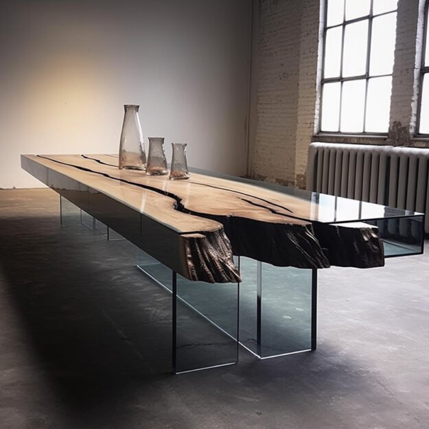 Exquisite Glass River Table: Transform Your Space with Timeless Elegance