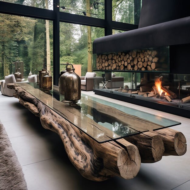 Stunning Glass River Table Elevates Your Space