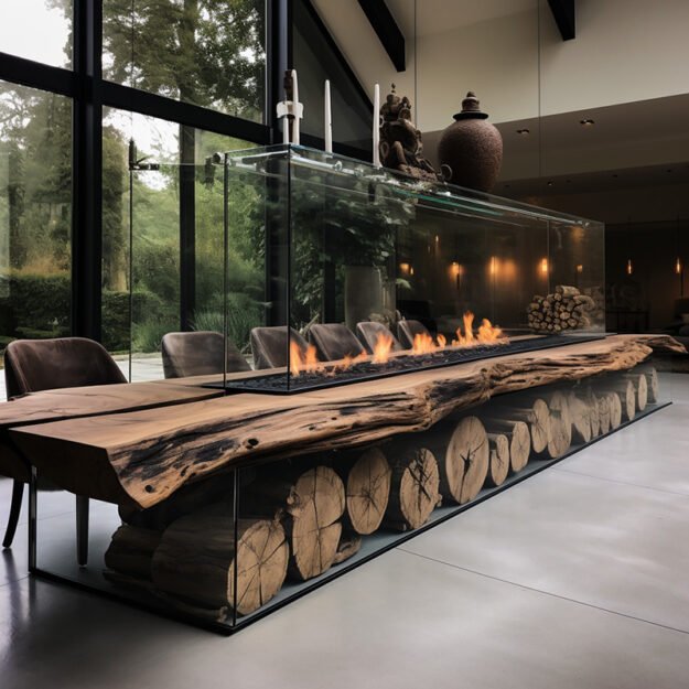 Exquisite Glass River Table: A Masterpiece of Modern Design