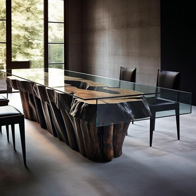 Stunning Glass River Table: Elevate Your Space with Nature’s Artistry