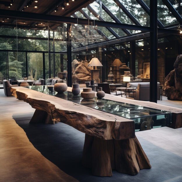 Exquisite Glass River Table for Timeless Elegance