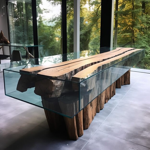 Captivating Glass River Table for Your Elegant Space