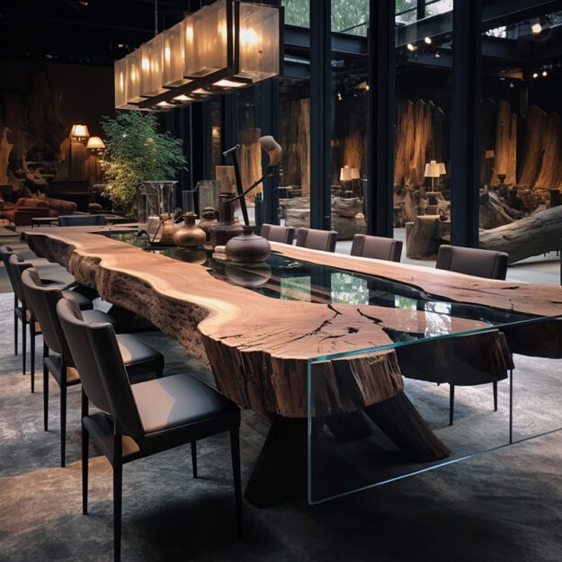Glass River Table: Elevate Your Space with Nature's Artistry