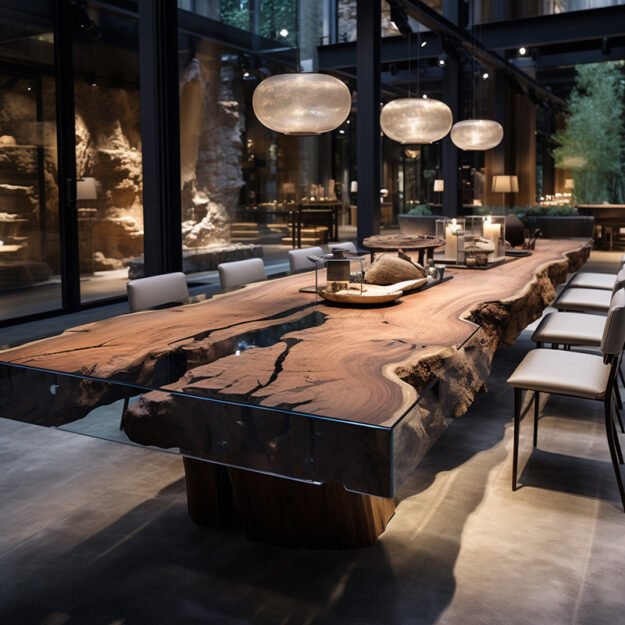 Exquisite Glass River Table: A Stunning Centerpiece for Your Home