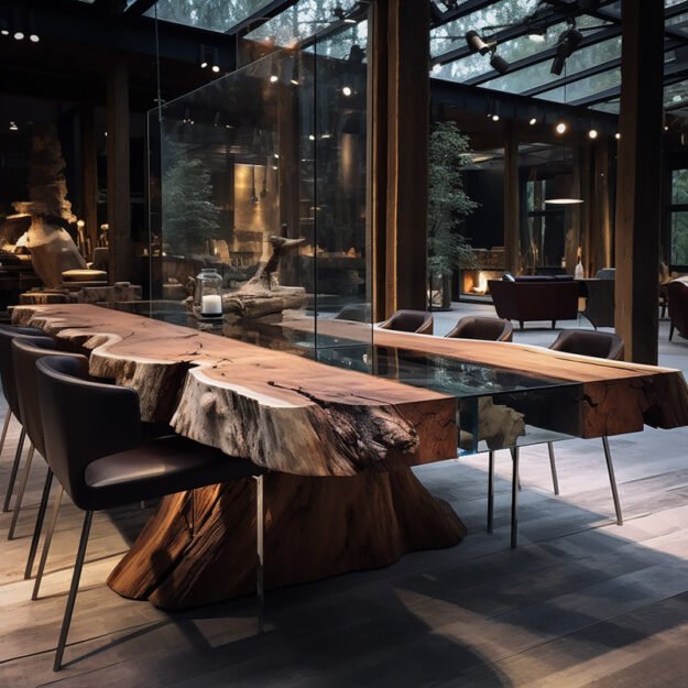 Exquisite Glass River Table: A Stunning Centerpiece for Your Home