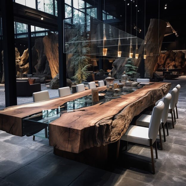 Exquisite Glass River Table for Modern Elegance
