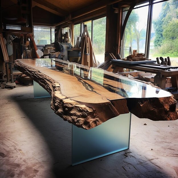 Stunning Glass River Table for Modern Elegance
