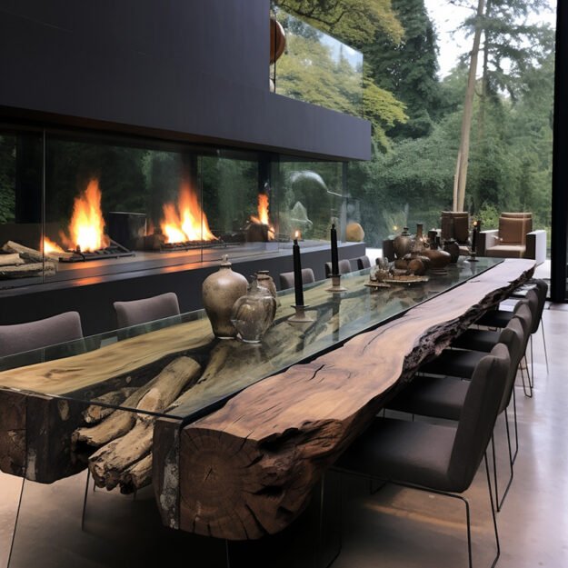 Captivating Glass River Table: A Modern Elegance