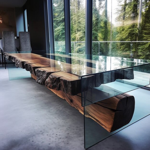 Stunning Glass River Table for Luxurious Living