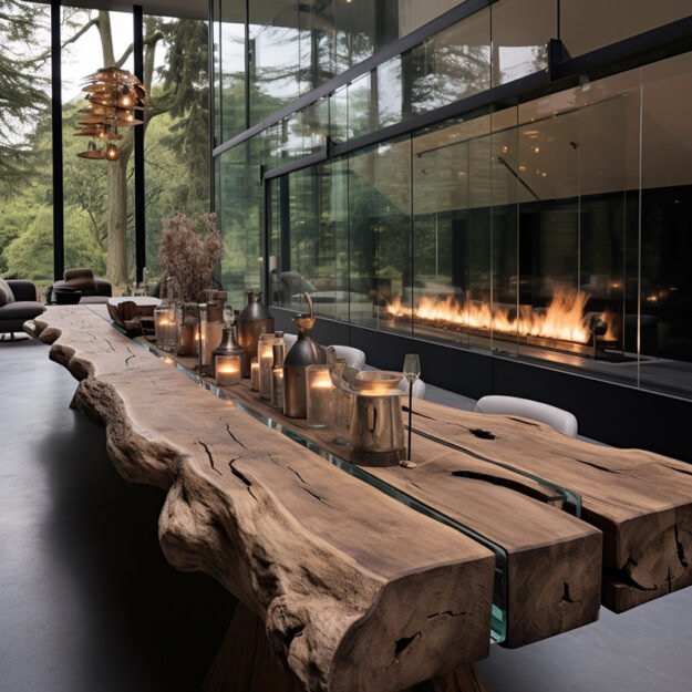 Captivating Glass River Table: Elevate Your Space