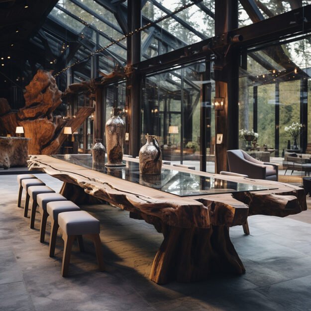 Exquisite Glass River Table: A Stunning Centerpiece for Your Home