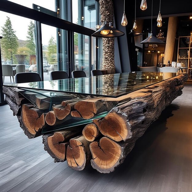 Exquisite Glass River Table: A Stunning Centerpiece for Your Home