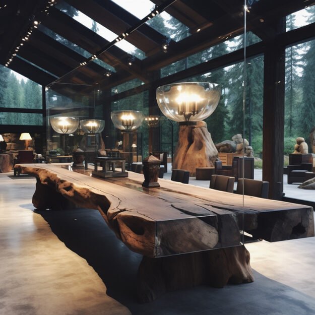 Stunning Glass River Table Crafted for Luxury Living