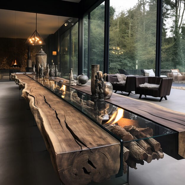 Elegant Glass River Table: A Statement Piece for Your Living Space