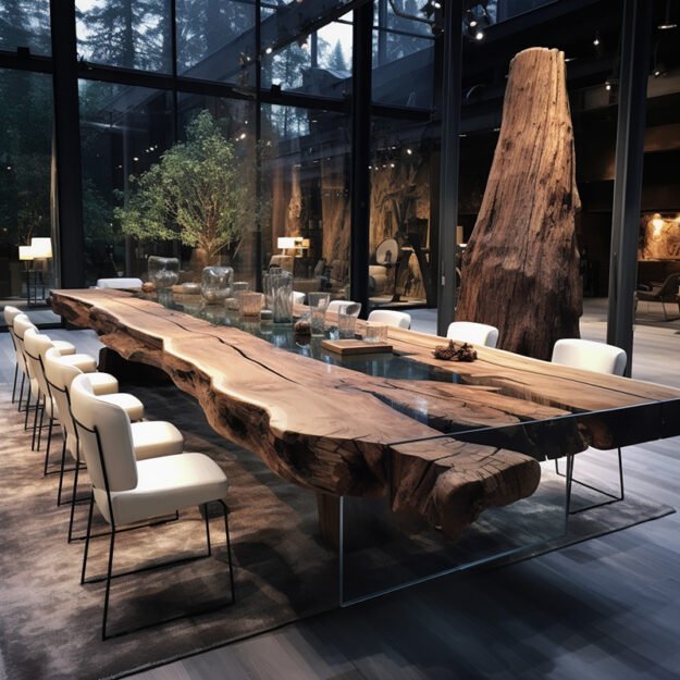 Stunning Glass River Table: The Ultimate Centerpiece for Luxury Living