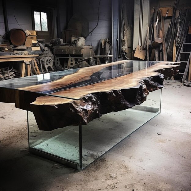 Elegant Glass River Table for Your Unique Space