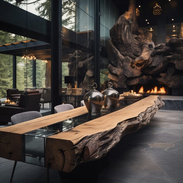 Elegant Glass River Table to Transform Your Space