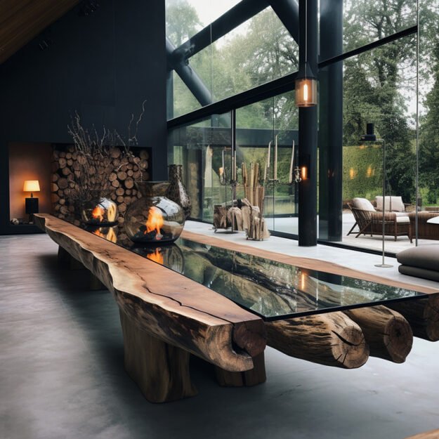 Stunning Glass River Table: Elevate Your Living Space