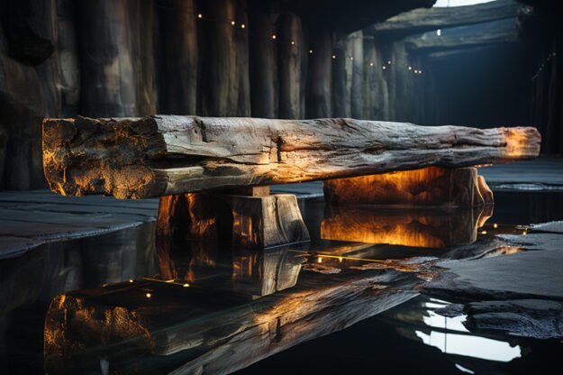 Concrete Wood & Glass River Table: The Epitome of Elegance