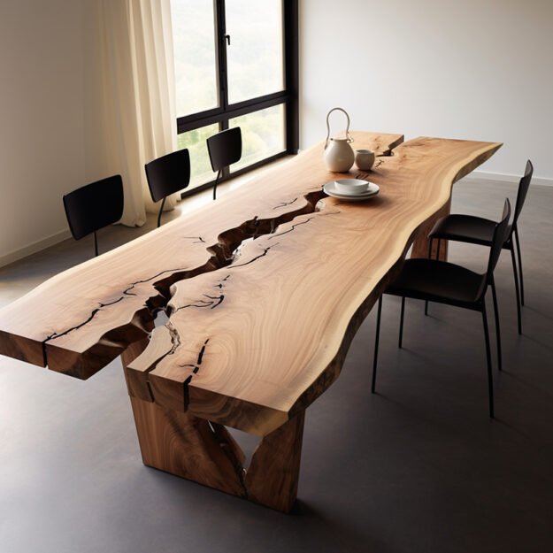 Concrete Wood & Glass River Table: Transform Your Space with Timeless Elegance