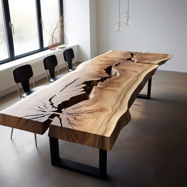 Concrete Wood & Glass River Table: Transform Your Space Today!