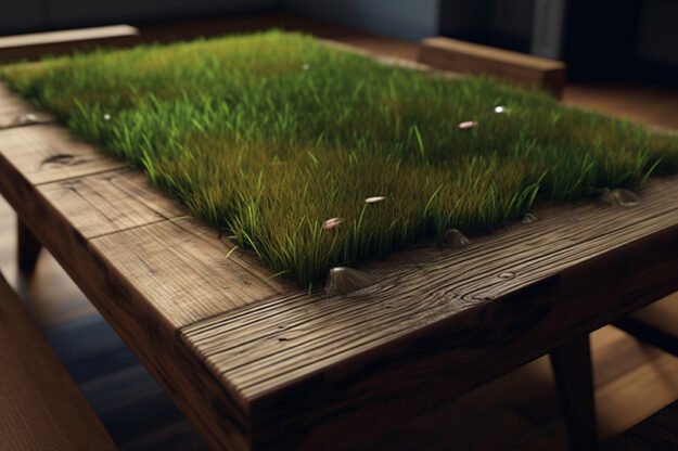Exquisite Wood Organic Table: A Nature-Inspired Masterpiece