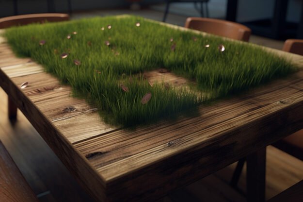 Wood Organic Table –