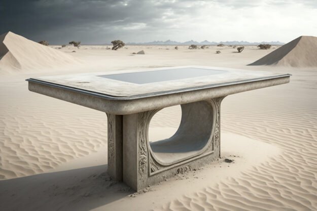 Natural Stone and Wood Table: Elevate Your Space with Timeless Elegance