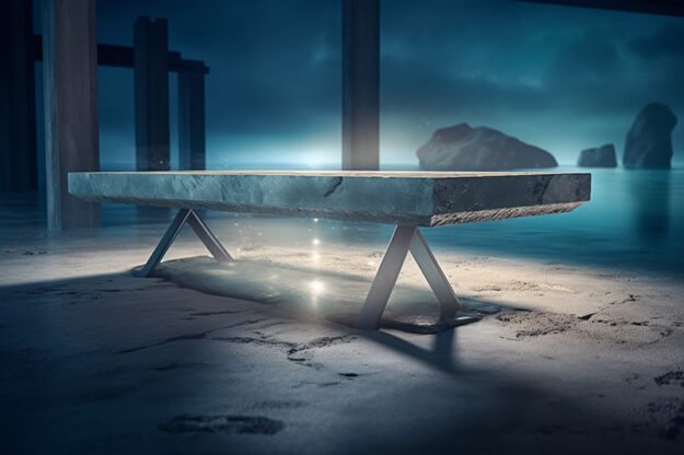 Natural Stone and Wood Table: Elevate Your Space