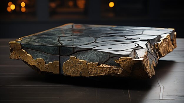 Natural Stone and Wood Table: Elevate Your Space