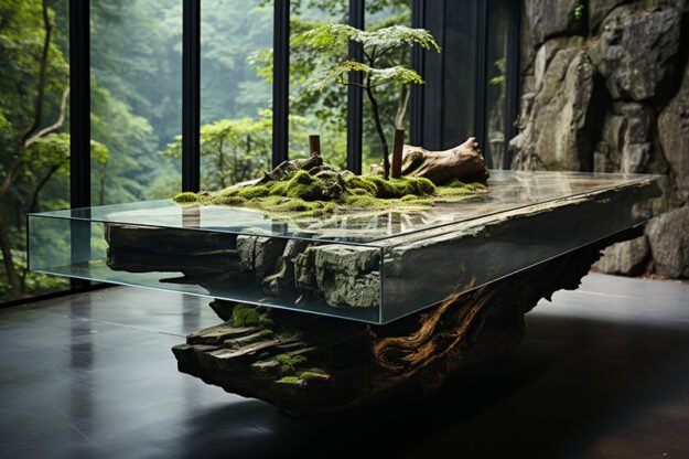 Natural Stone and Wood Table: A Timeless Fusion for Your Space