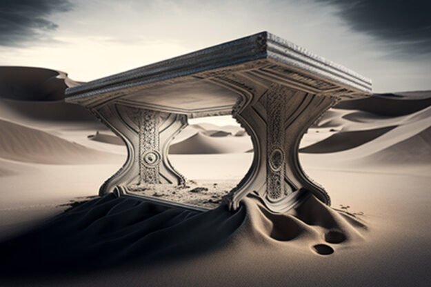 Natural Stone and Wood Table – Discover Timeless Elegance