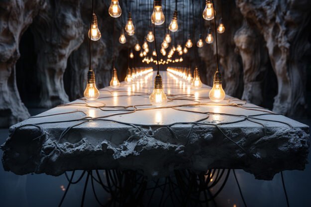 Natural Stone and Wood Table – Elevate Your Space with Timeless Elegance