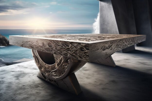 Natural Stone and Wood Table: Elevate Your Space with Timeless Elegance