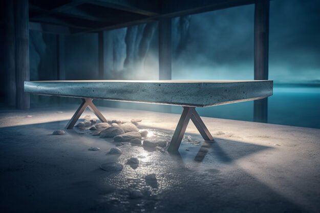 Natural Stone and Wood Table: Elevate Your Living Space
