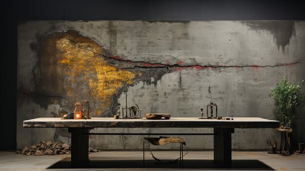 Natural Stone and Wood Table: Elevate Your Space with Timeless Elegance
