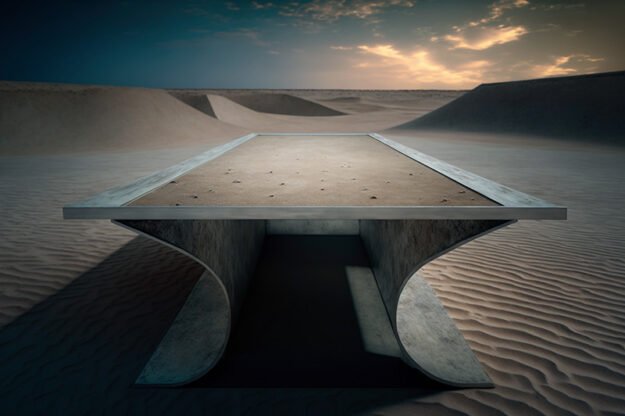 Natural Stone and Wood Table: A Timeless Statement Piece