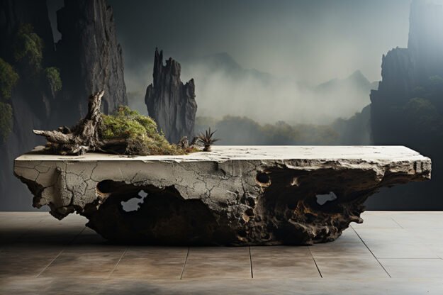 Natural Stone and Wood Table: The Perfect Statement Piece for Your Home