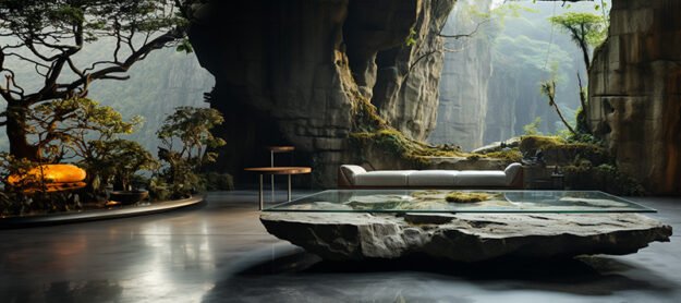 Natural Stone and Wood Table: Timeless Elegance for Your Home
