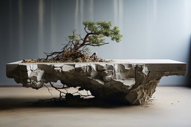 Natural Stone and Wood Table: Elevate Your Space with Timeless Elegance