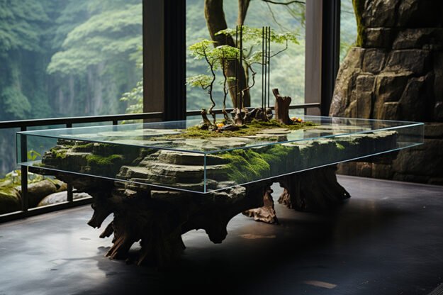 Natural Stone and Wood Table: Elevate Your Space with Nature's Elegance