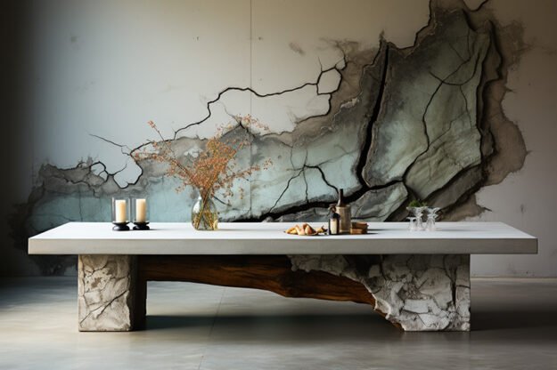 Natural Stone and Wood Table: A Luxurious Centerpiece for Your Home