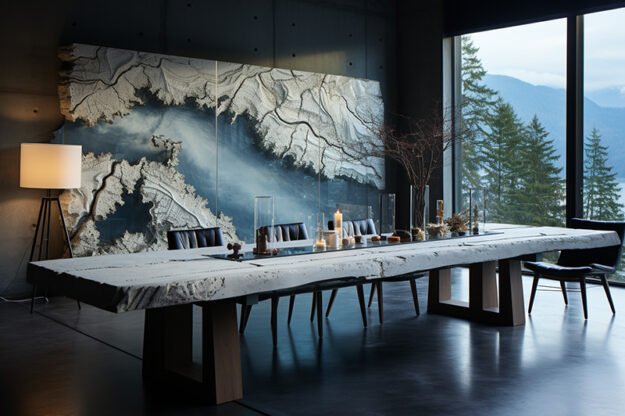 Natural Stone and Wood Table: Elevate Your Space