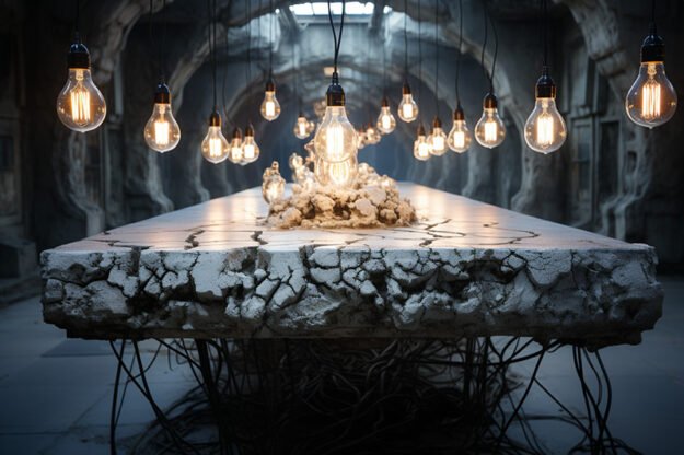 Natural Stone and Wood Table: Elevate Your Space